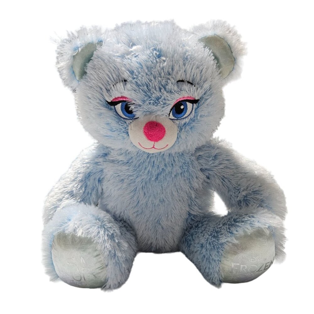 Build a Bear Disney Frozen Elsa 16 inch Plush Blue Sparkly Stuffed Animal Toy